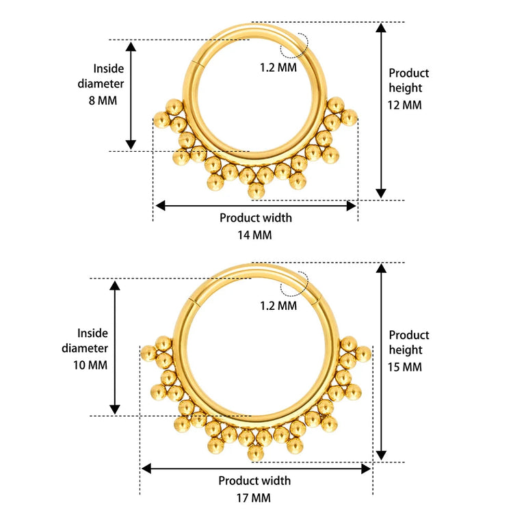 G23 Titanium Piercing Nose Ring Body Jewelry Hoop earings ASTM F136 Cartilage Tragus Diaphragm Titanium Hing PlatiNum