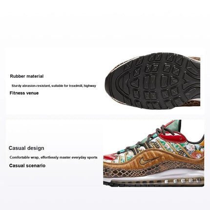 Scarpe da corsa Nike Air Max 98 unisex a profilo basso rosso/verde/marrone