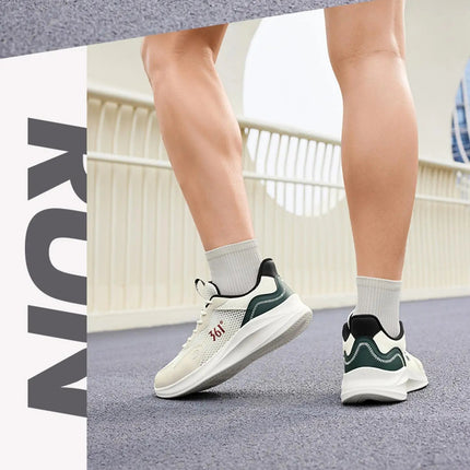 361 Degrees Men Running Shoes Wear-resistant Comfortable Soft Supportive Jogging Lightweight Breathable Male Sneakers 672422252 PlatiNum