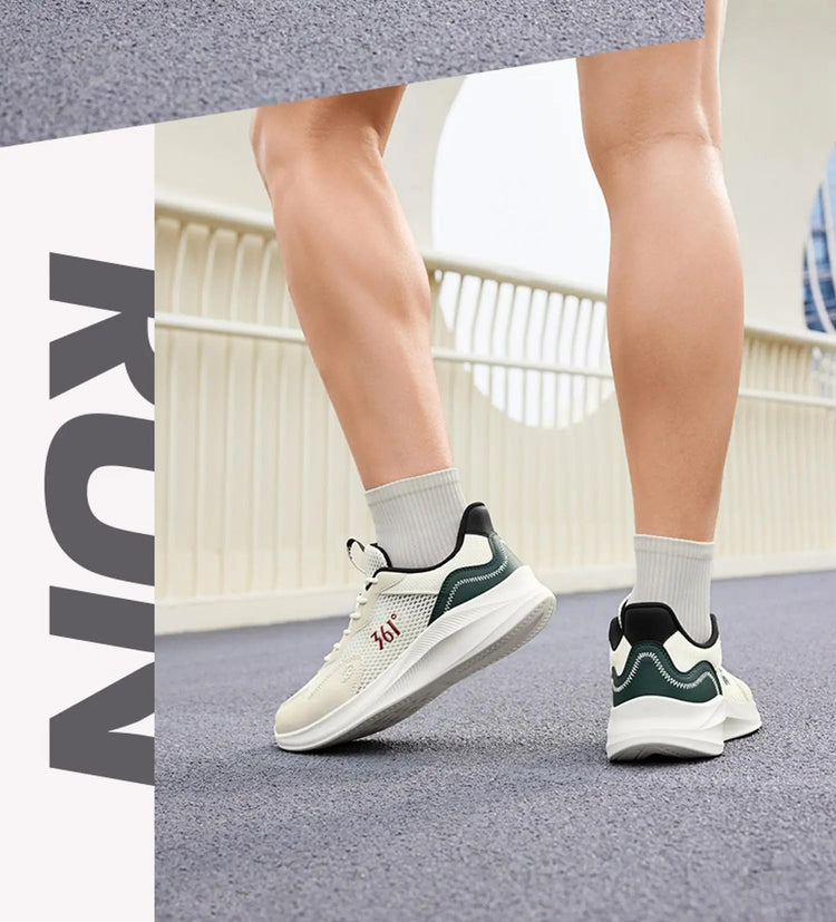 361 Degrees Men Running Shoes Wear-resistant Comfortable Soft Supportive Jogging Lightweight Breathable Male Sneakers 672422252 PlatiNum