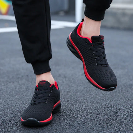 Scarpe da ginnastica da uomo e da donna in maglia, traspiranti, atletiche, da corsa, da passeggio