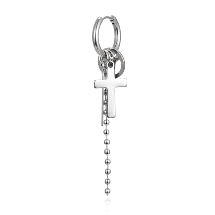 KPOP Orecchini coreani in acciaio inossidabile Donna Uomo Luna Piuma Catena Croce Orecchini punk geometrici Gioielli Hip Hop Unisex platinumshop