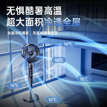 Ventilatore da Terra 220V con Telecomando, Silenzioso, Elettrico, con Timer, per Circolazione dell'Aria, Apparecchio di Raffreddamento Intelligente