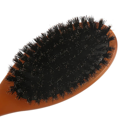Natural Boar Bristle Brush Comb Anti-Static Oval Hairdressing Hair Styly Comb Wood Woman Hairbrush 2027