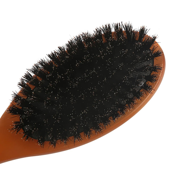Natural Boar Bristle Brush Comb Anti-Static Oval Hairdressing Hair Styly Comb Wood Woman Hairbrush 2027