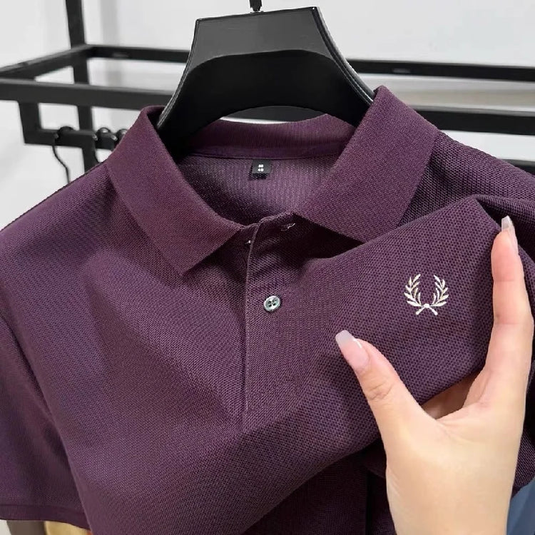 Polo da uomo di alta qualità, in cotone pesante, estivo, nuovo, classico, di marca, ricamato, comodo, traspirante, alla moda, a maniche corte