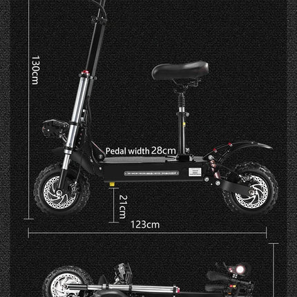 6000W Potente Scooter Elettrico 60V 38Ah Velocità Massima 85 km/h 100 km Gamma 11 '' Pneumatici Doppio Ammortizzante Pieghevole EScooter per Adulti