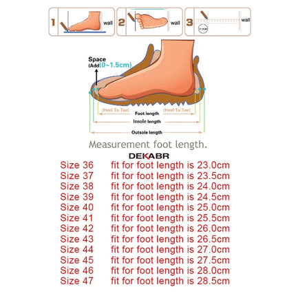 DEKABR Uomo Casual Appartamenti Moda Mocassini morbidi in vera pelle Mocassini di marca Scarpe da uomo traspiranti di alta qualità Plus Size 36-47