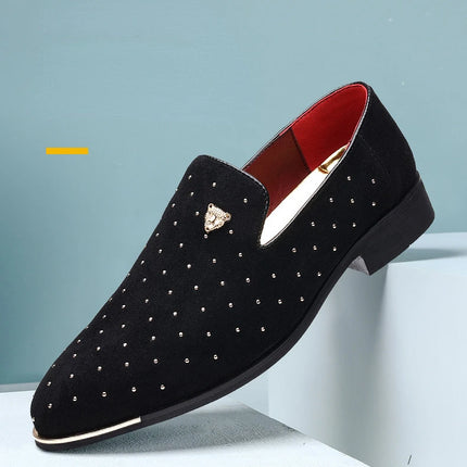 Scarpe eleganti da uomo di lusso Scarpe casual da uomo in pelle scamosciata Mocassini eleganti e comodi Scarpe da lavoro in pelle da uomo Zapatos Hombre