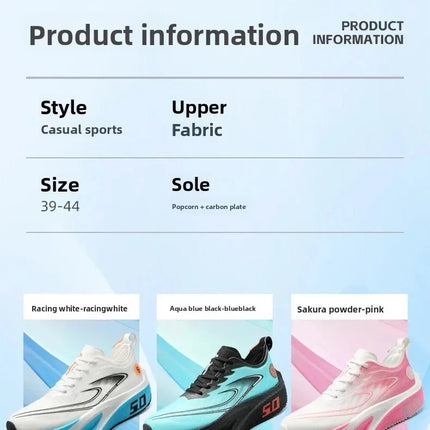 Unisex 2025 Full Carbon Plate Running Shoes Professional Marathon Racing Lightweight Bounce Cushion Breathable Sports Sneakers PlatiNum