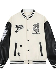 Veidoorn Street Fashion Baseball Jacket Unisex Casual Loose Baseball Coat Men Outdoor Streetwear Sport Er Jacket Daily Wear