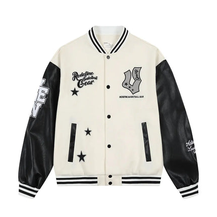 Veidoorn Street Fashion Baseball Jacket Unisex Casual Loose Baseball Coat Men Outdoor Streetwear Sport Er Jacket Daily Wear