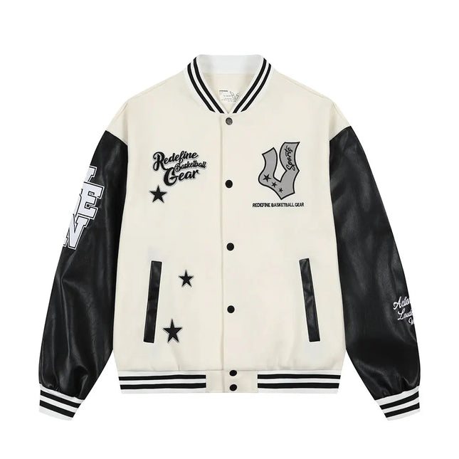 Veidoorn Street Fashion Baseball Jacket Unisex Casual Loose Baseball Coat Men Outdoor Streetwear Sport Er Jacket Daily Wear
