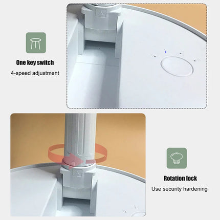 Ventilatore portatile ricaricabile Mini pavimento telescopico pieghevole Ventilatore estivo a basso rumore Raffreddamento per scrivania da ufficio per camera da letto domestica