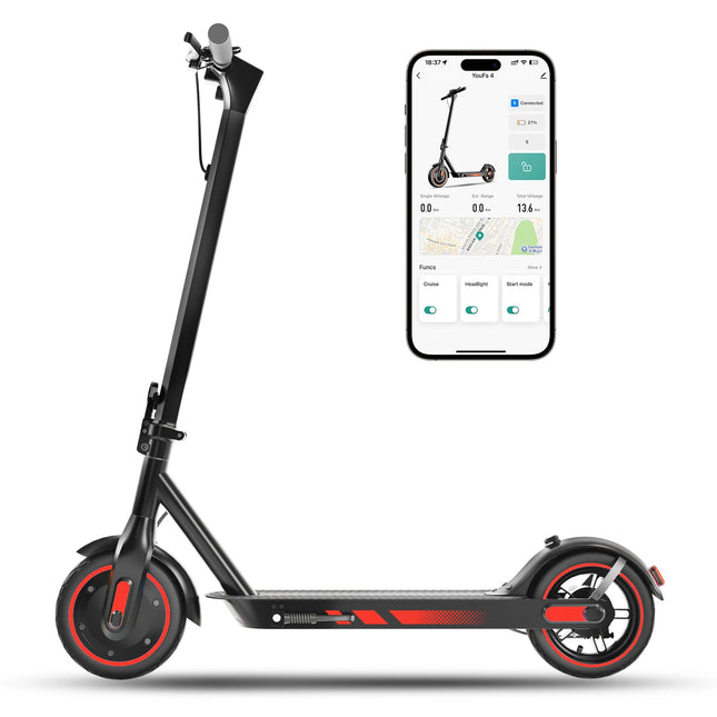 HiQiS V10 E-Scooter 500W Motore 36V 10.5Ah 40KMH Velocità 30KM Gamma Pieghevole EScooter 10 pollici Pneumatico Ad Aria Scooter Elettrico Per Adulti