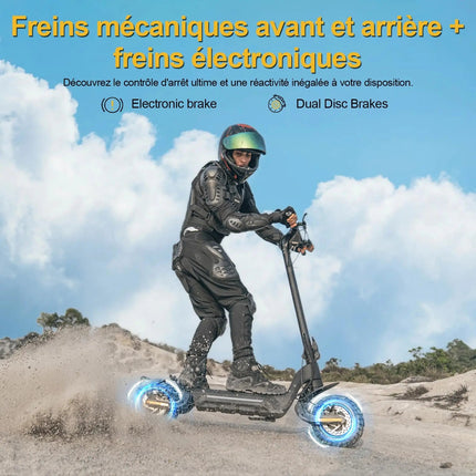 TODIMART X5S scooter elettrici per adulti doppio motore 2000W 48V 18.2Ah velocità 50 km/h pneumatico fuoristrada pieghevole 10" platinumshop