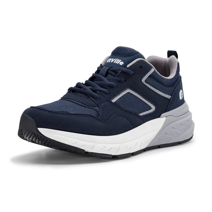 FitVille Le più nuove scarpe da corsa da uomo 4E Sneakers larghe con supporto per l'arco plantare per piedi piatti Sollievo dal dolore al tallone Fascite plantare