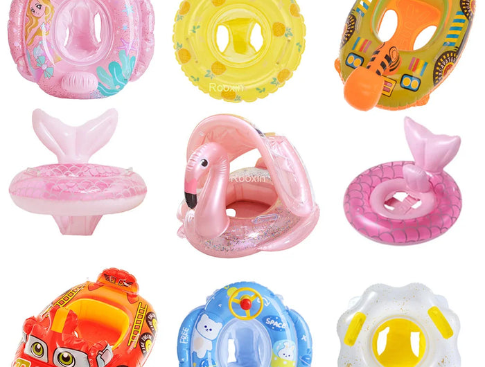 Rooxin Flamingo Nuoto Cerchio Bambino Infantile Galleggiante Piscina Anello di Nuoto Con Parasole Sedile Galleggiante Estate Spiaggia Piscina Festa Giocattoli