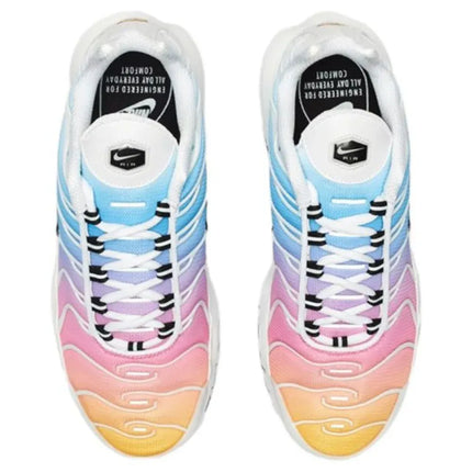 Nike Air Max Plus TN Women Sneakers White Blue Low Top Cushion Wear-resistant Casual Running Shoes 605112-115