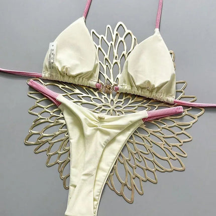 Micro Bikini 2026 Push Up Costumi da bagno donna Costumi da bagno sexy Bikini brasiliano Perizoma Biquini Costume da bagno solido Costumi da bagno estivi platinumshop