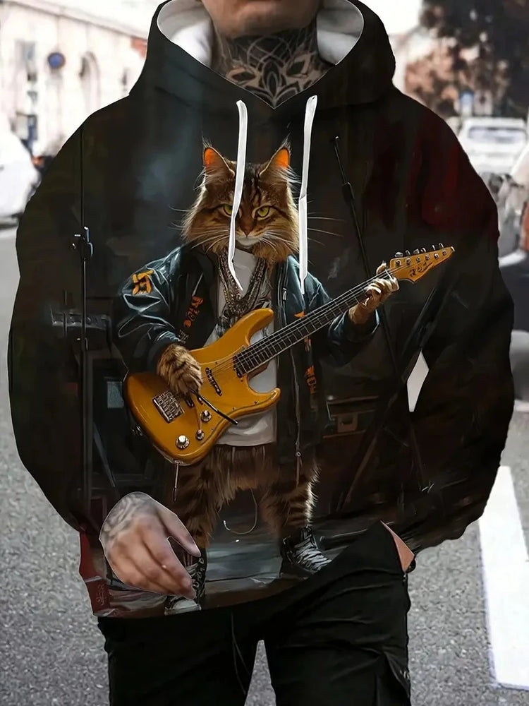 Cat Graphic Hoodies For Men Women Streetwear Cute Fashion 3d Printing Animal Cat Hoodies Oversized Unisex Harajuku Sweatshirt