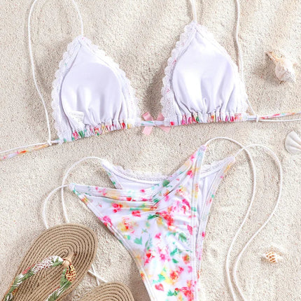 ZRTAK Costume a due pezzi Bikini 2025 Costume da bagno donna Push Up Costume da bagno Bikini sexy Set Costumi da bagno Stampa Beachwear Biquinis solidi platinumshop