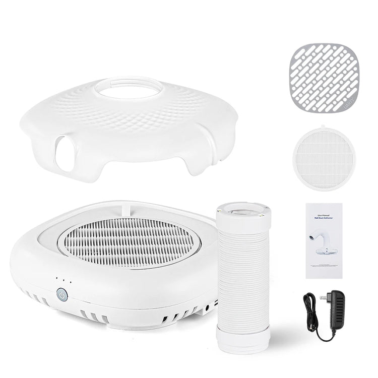 Turbo Brushless Nail Dust Collector Vacuum Cleaner  with LED Tube Strong Power Manicure Dust Extractor Gel Polish Dust Fans Art Equipment