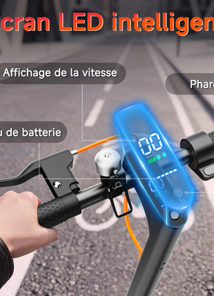 Monopattino elettrico per adulti TODIMART, monopattino elettrico urbano, motore 350W, batteria 36V, monopattino pieghevole, velocità 24 km/h, autonomia 20-30 km, monopattino elettrico urbano, 3 velocità regolabili