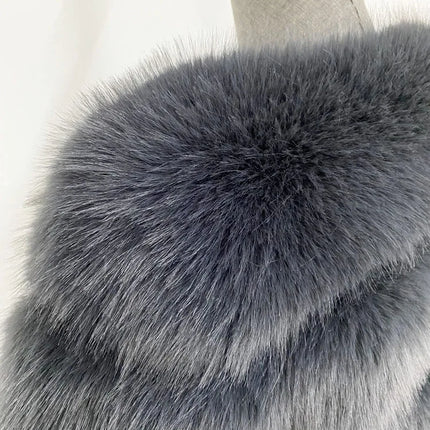ZADORIN Fashion Cropped Faux Fur Coat Woman Warm Stand Fur Collar Slim Fluffy Fur Jacket Woman Tops Winter Fur Coats Streetwear