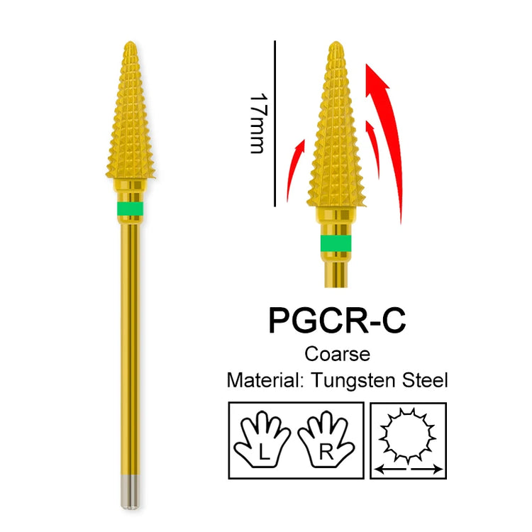 Carbide Large Cone Nail Drill Bits Electric Milling Cutter For Gel Polish Removal Grinding DIY Home Salon Manicure Pedicure Nail Art Accessories Supplies