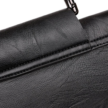 Female Shoulder Messenger Bags Casual Crossbody Bag Black PU Leather 2024Trend Women Stone Print Chain Envelope Clutch Purses PlatiNum