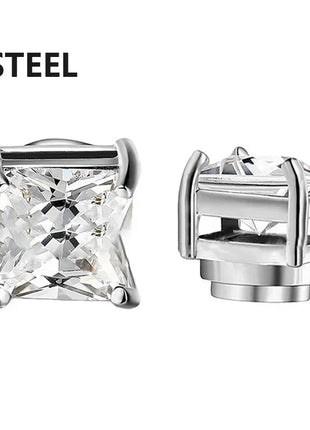 1 paio di orecchini a clip con orecchio magnetico forte in cristallo per uomo donna orecchini con magnete zircone rotondo punk regalo di gioielli non penetranti platinumshop