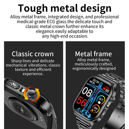 2026 Nuovo Misurazione Accurata Salute Smart Watch ECG + PPG Acido Urico Pressione Sanguigna Lipidi Nel Sangue Chiamata BT Smartwatch Per Le Donne Degli Uomini platinumshop