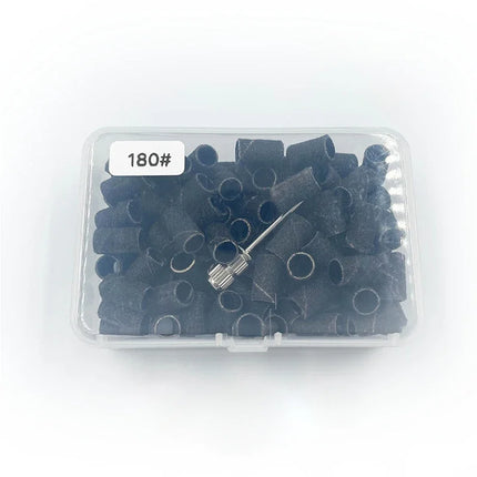 Nail Sanding Ring Bands 80/120/180/240 Grit Electric Manicure Drill Grinding Heads UV Gel Polish Removal Pedicure Abrasive Tools 2028
