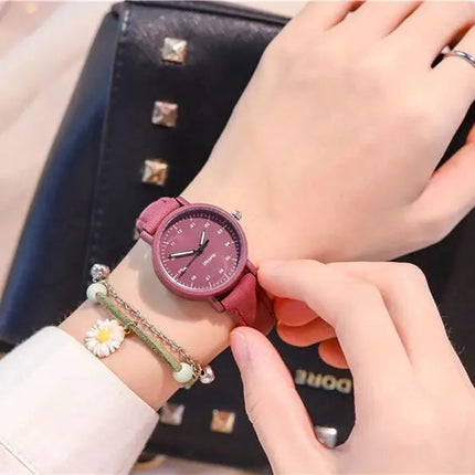 YIKAZE orologio da donna cinturino in pelle PU orologi al quarzo da donna orologio da polso da donna con quadrante rotondo impermeabile orologio da polso da donna platinumshop