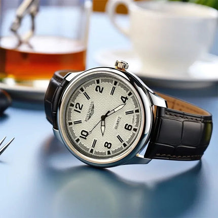 Orologio da polso da uomo delle migliori marche Orologio da uomo impermeabile da lavoro di lusso per uomo Orologio al quarzo Orologi da uomo in pelle reloj + scatola regalo da uomo platinumshop