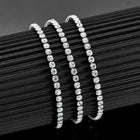 Zirconia Tennis Necklace  Iced Out Bling Chain 2mm/3mm Sexy Choker Stainless Steel For Women Jewelry Accessories PlatiNum
