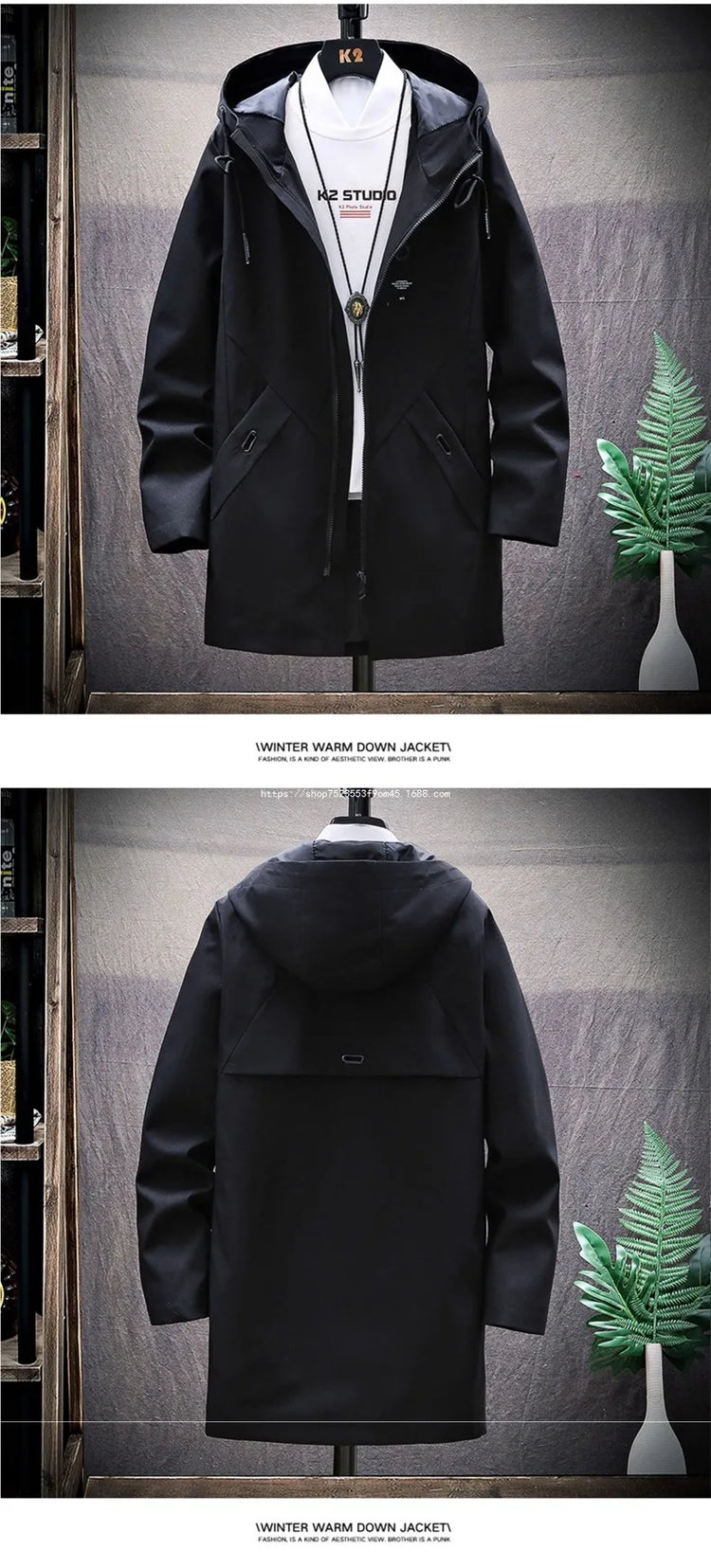 Thickened Fleece Lined Men's Casual Jacket Coat Autumn Winter Outerwear Fashionable Youth Style Zipper Closure Short Length