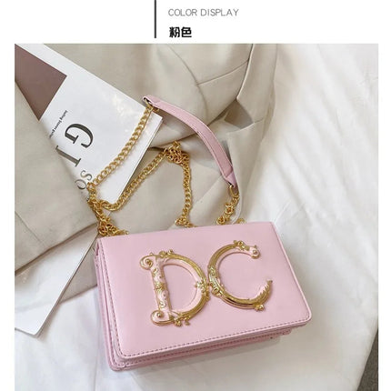 High quality fashionable women's bag hot selling chain bag trendy candy color small square bag for women PlatiNum