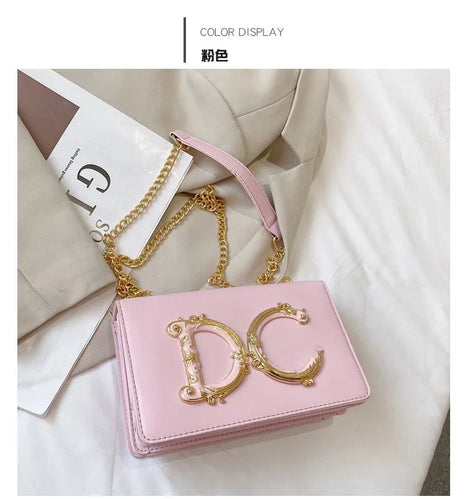 High quality fashionable women's bag hot selling chain bag trendy candy color small square bag for women PlatiNum