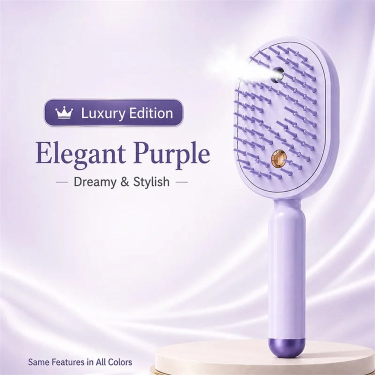Electric Hair Straightening Brush – No Heat Spray, Red Light Therapy, Scalp Massage, Smooth, Wireless, Lightweight for Unisex