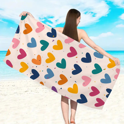 Asciugamano da spiaggia grande bohémien da 1 pezzo, telo da bagno stampato con fiori a righe, nuoto all'aperto, vacanze, telo da mare da campeggio