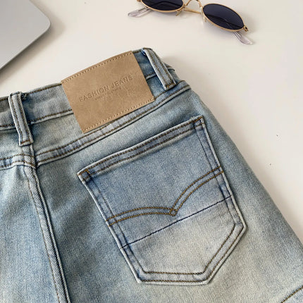 SINGREINY Women's Gradient Denim Shorts, High Quality, Aesthetic, Casual, Comfortable, American Retro Style, Basic, Beach