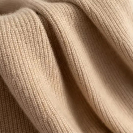 100% Pure Cashmere Over-The-Knee Mid-Length Knitted Skirt for Women, Autumn and Winter, 100% Pure Cashmere High-Waisted Slimming Base Umbrella Skirt, Thick for Commuting PlatiNum