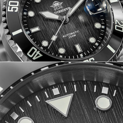 ADDIESDIVE Men's Dive Watch Automatic Mechanical 8215 Sapphire Glass BGW9 Super Luminous 200M Waterproof Men's Watch AD2536