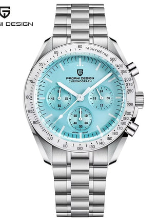 Nuovo Orologio da Uomo PAGANI DESIGN Gold Moon 2026, Cronografo Sportivo al Quarzo VK63, con Vetro Zaffiro AR, Impermeabile, Luminoso, in Acciaio Inossidabile, Lunetta in Ceramica, Regalo