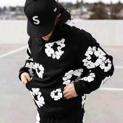 DENIM TEARS brand hot selling new fashionable foam cotton printed hoodie, European and American fashionable men's sports suit PlatiNum