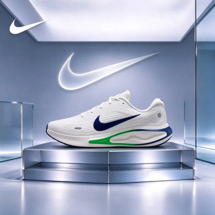 Nike Journey Run Sneakers, White, Running Shoes, Cushioned, Breathable Mesh, Unisex FN0228-113