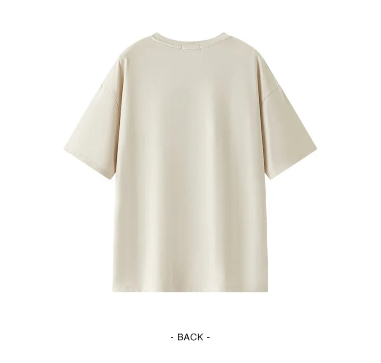 T-shirt a maniche corte Semir da donna, lunghezza media, fantasia carina, stile retrò, nuova collezione estiva 2025, top ampio traspirante, stile di nicchia