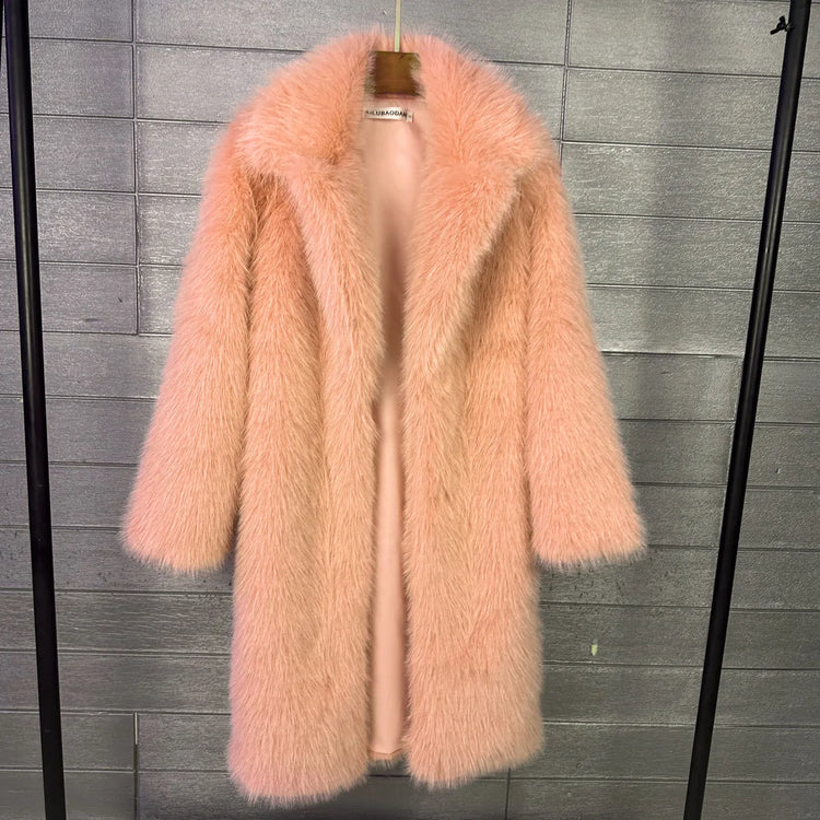 ZADORIN 2026 New Elegant Long Thick Warm Fluffy Faux Fur Coat Woman Winter Clothes Faux Fur Coats Jackets for Woman Outerwears